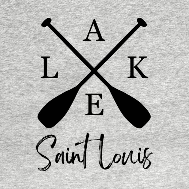 Lake Saint Louis Crossed Paddles by Harbor Bend Designs